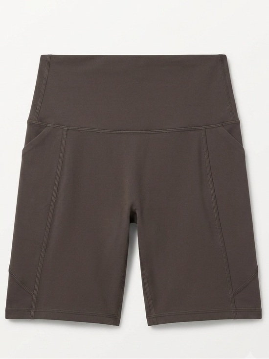 Uniqlo Pants - Uniqlo AIRism Soft Biker Shorts Brown Gray Pockets XXS